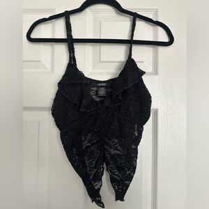 Black Lace Camisole Top